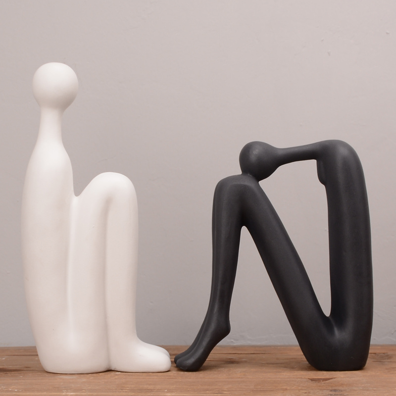 Simple Thinker Statue Bookends - Aesthetic Bookend 评论和价格