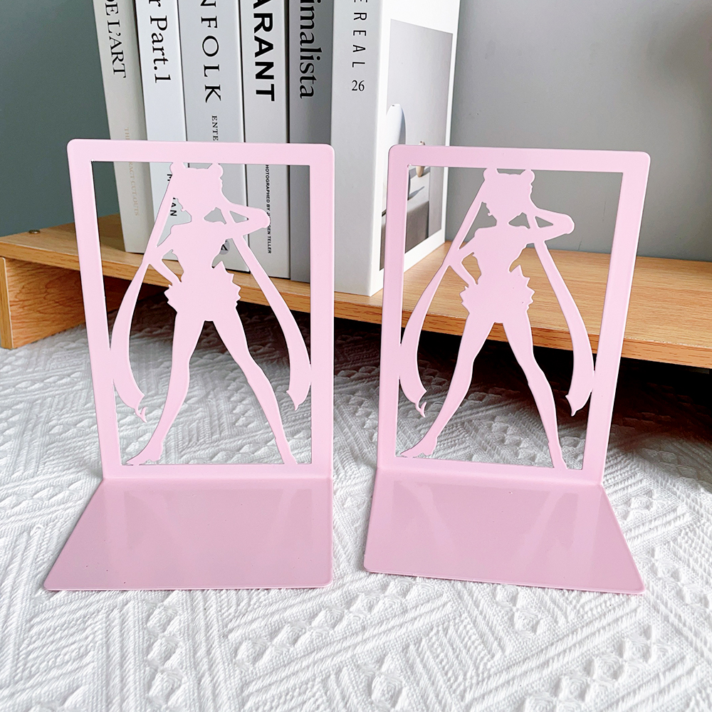 Pink Girls Bookends 2Pcs Non S - Aesthetic Bookend 评论和价格