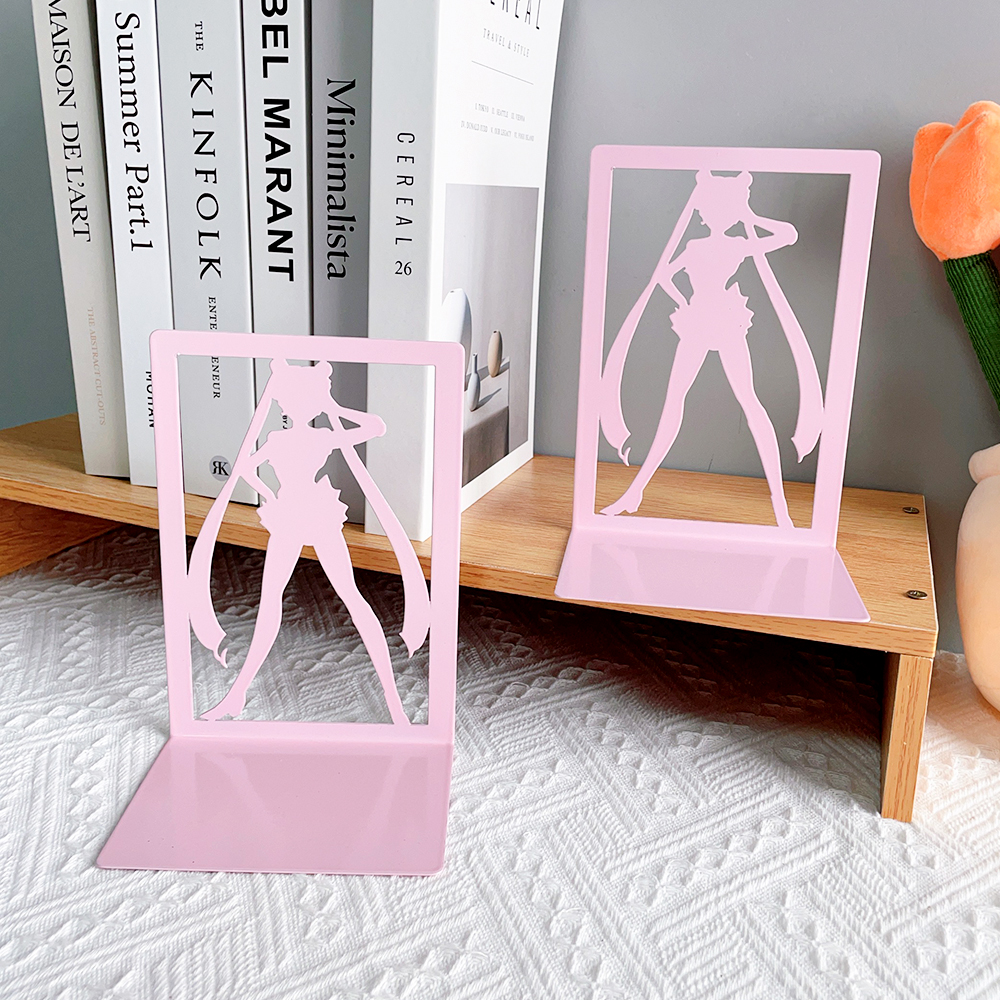 Pink Girls Bookends 2Pcs Non S - Aesthetic Bookend 评论和价格
