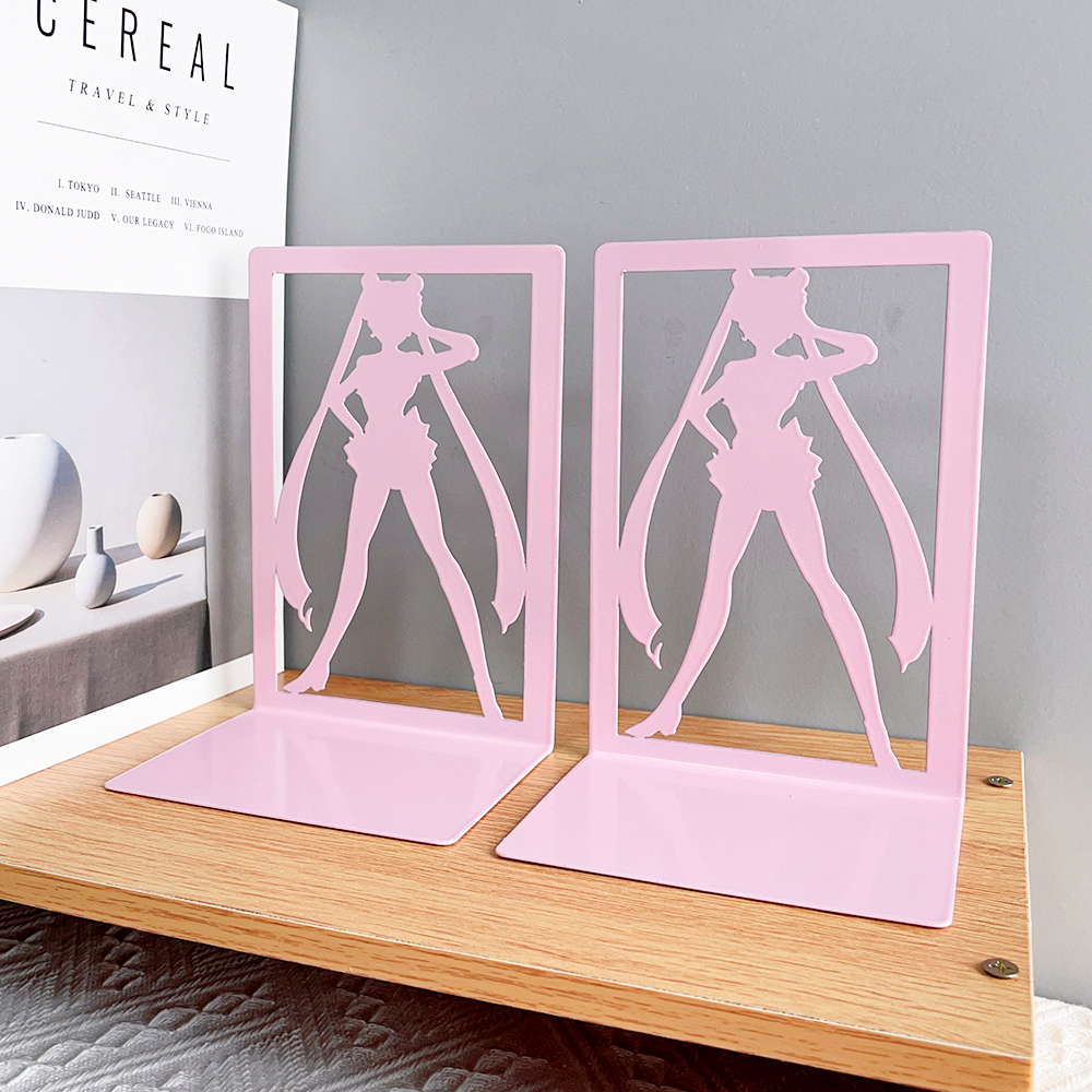 Pink Girls Bookends 2Pcs Non S - Aesthetic Bookend 评论和价格