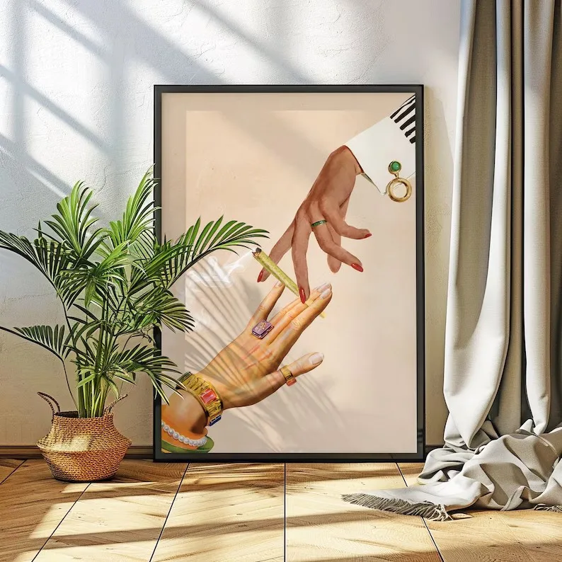 Retro Surreal & Trippy Mushroo - Home Decor Interior 评论和价格
