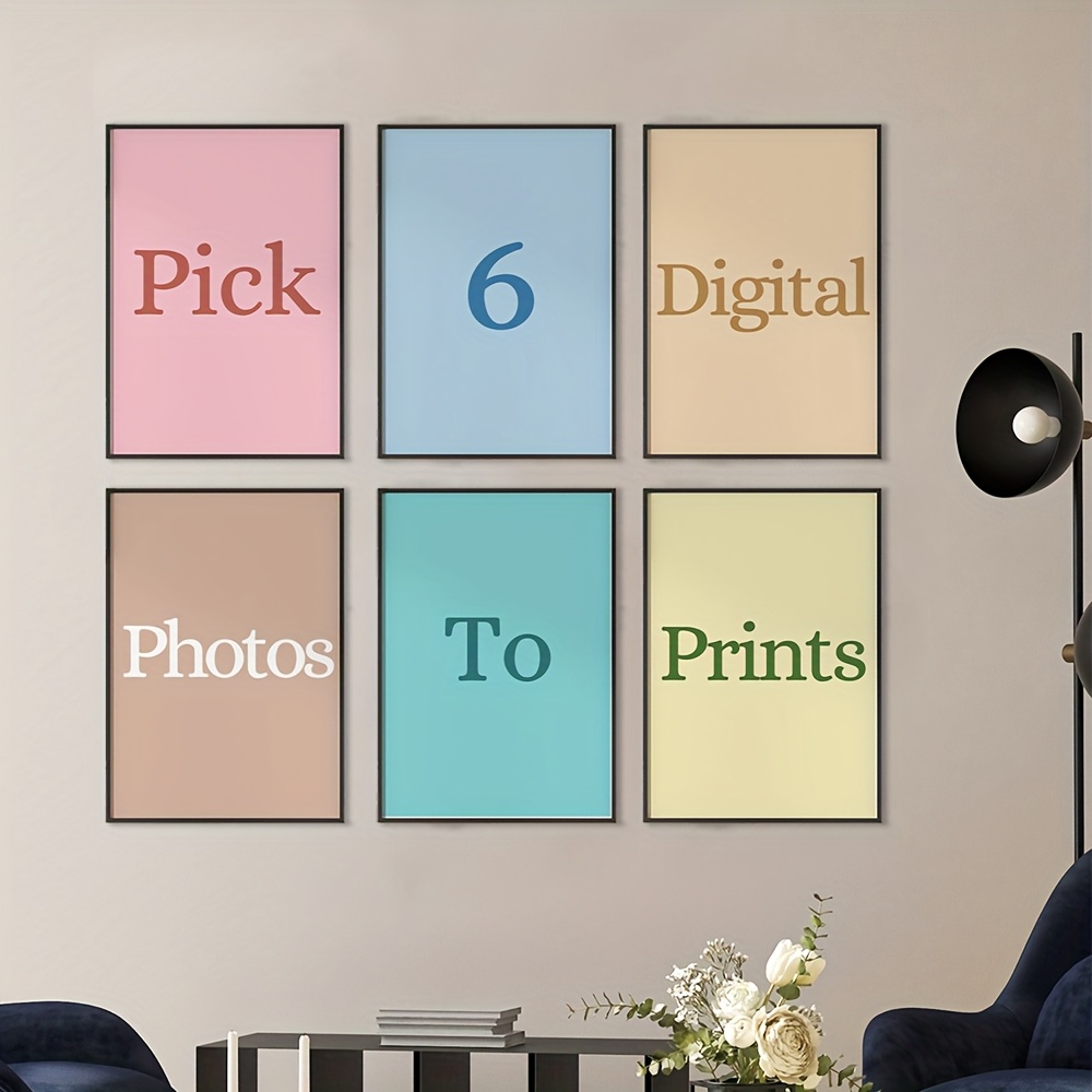 6pcs/set Personalized Custom C - Home Decor Canvas 评论和价格