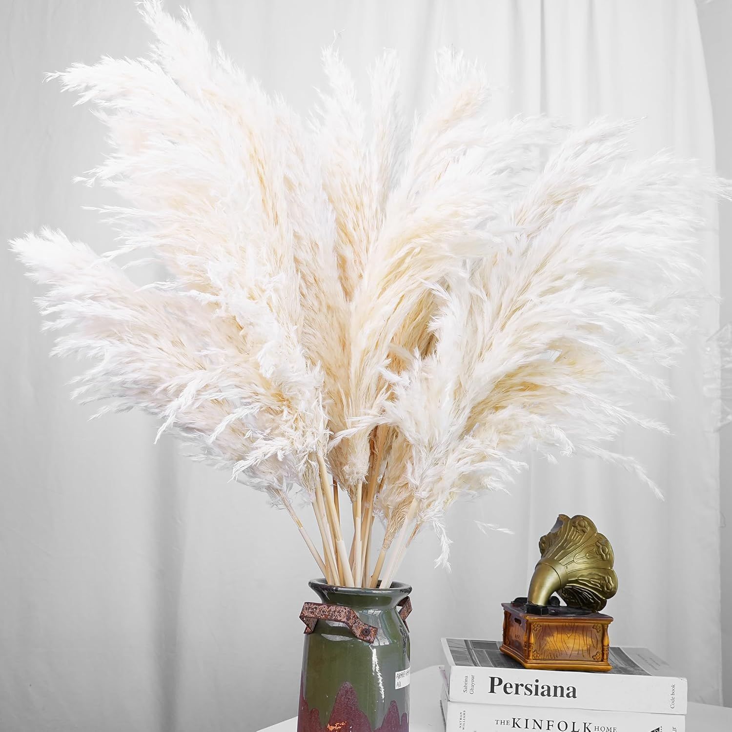 30PCS White Pampas Grass for H - Pampas Grass Decor 评论和价格