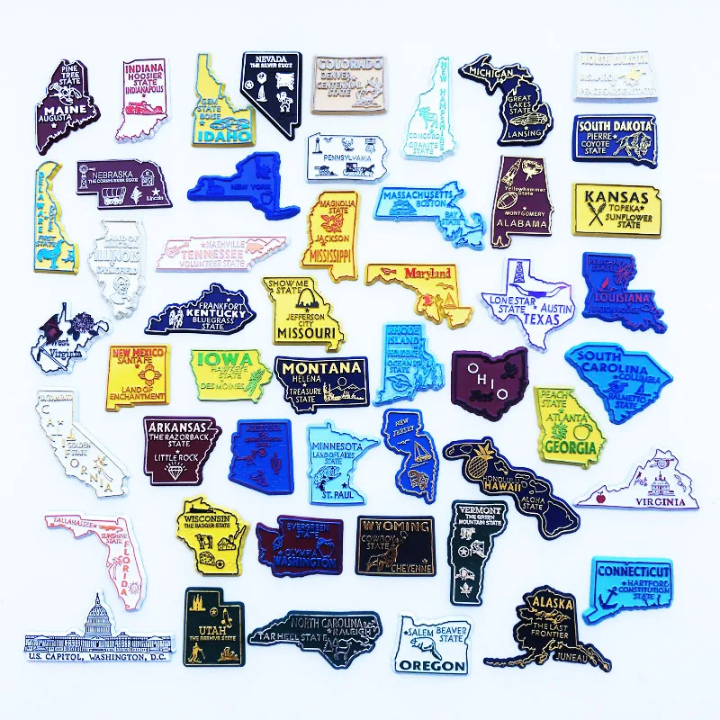 U.S. States Refrigerator Magne - Home Decor New York 评论和价格