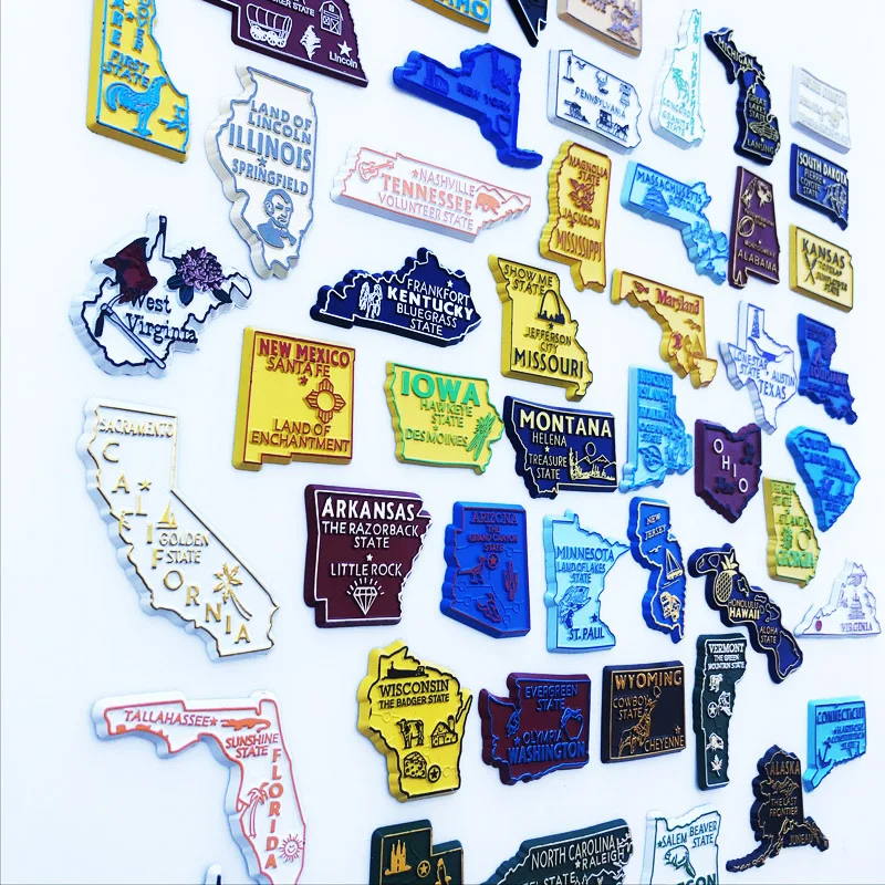 U.S. States Refrigerator Magne - Home Decor New York 评论和价格