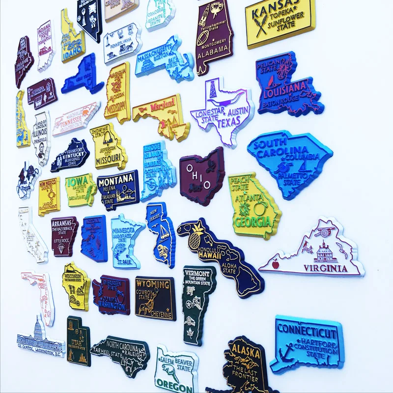 U.S. States Refrigerator Magne - Home Decor New York 评论和价格
