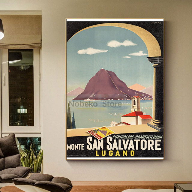 Switzerland Vintage Travel Pos - Home Decor Zurich 评论和价格