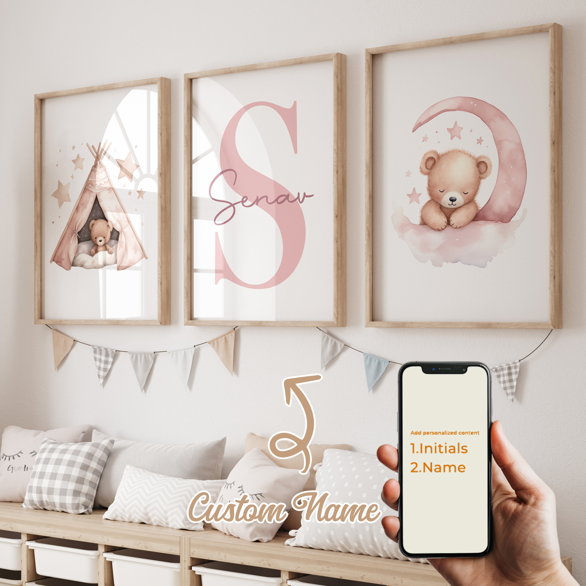 3pcs Personalized Custom Name  - Home Decor Solution 评论和价格