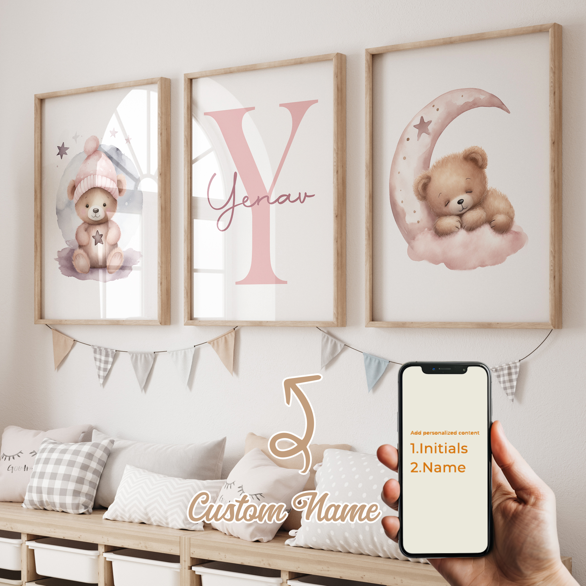 3pcs Personalized Custom Name  - Home Decor Solution 评论和价格