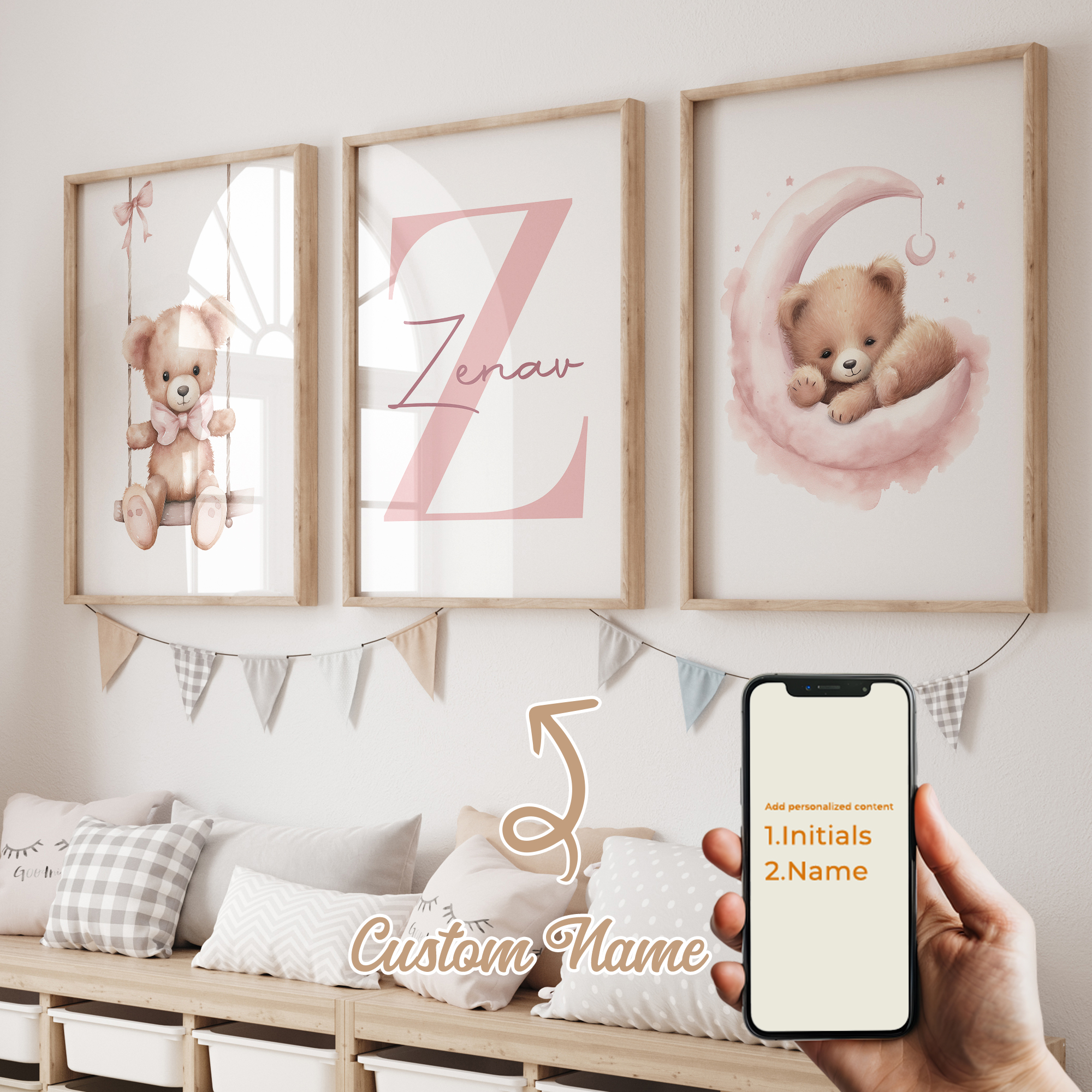 3pcs Personalized Custom Name  - Home Decor Solution 评论和价格