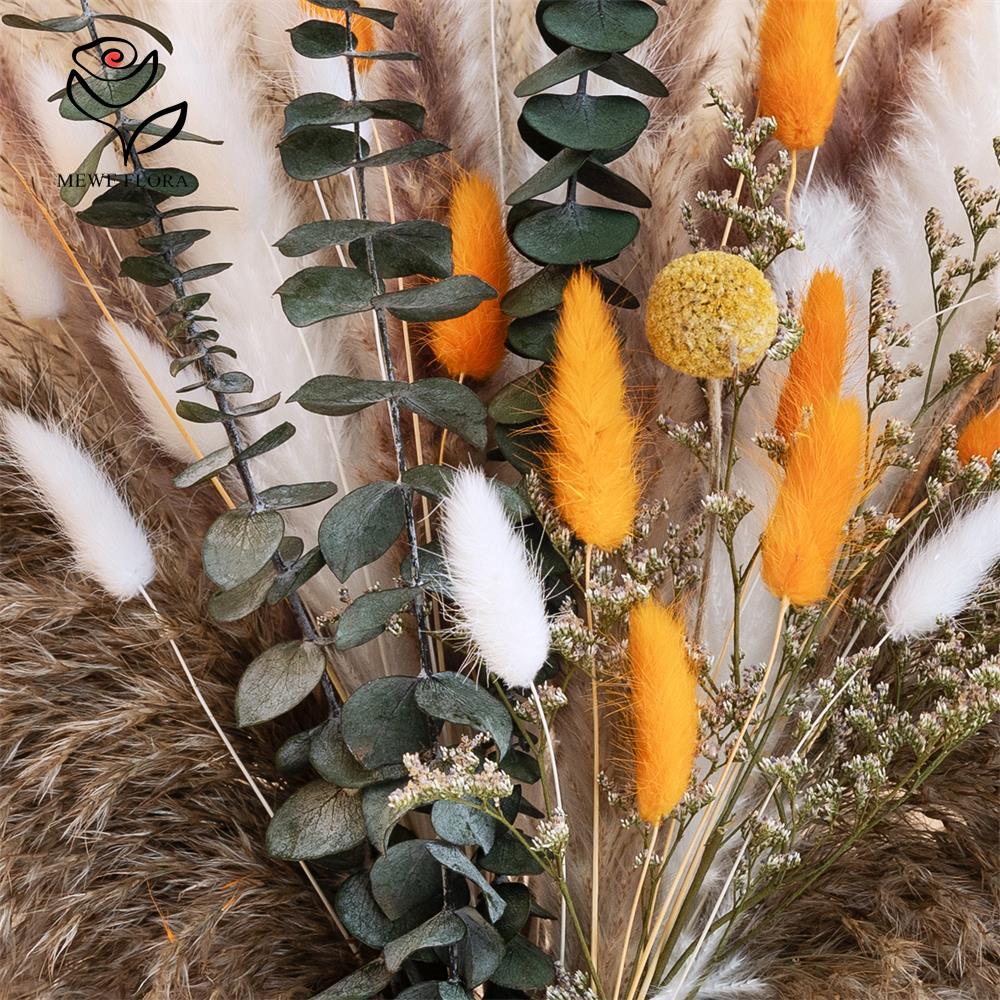 65Pcs Orange Pampas Grass Bouq - Pampas Grass Decor 评论和价格