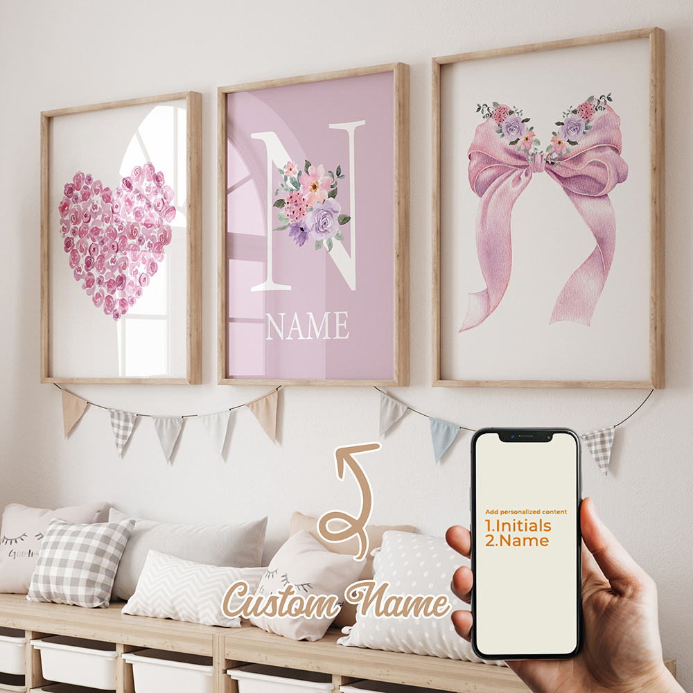 3pcs Personalized Custom Name  - Home Decor Canvas 评论和价格