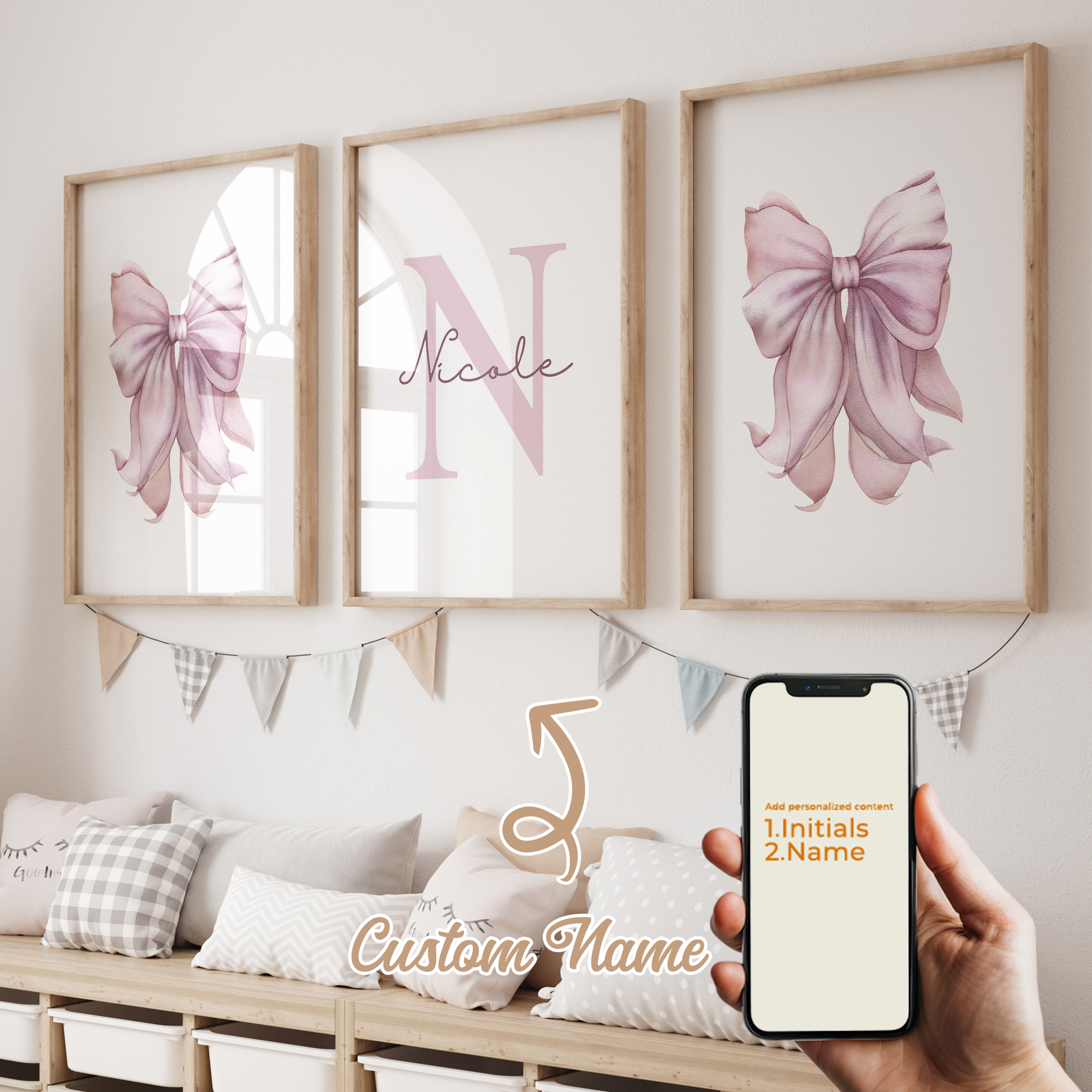3pcs Personalized Custom Name  - Home Decor Canvas 评论和价格