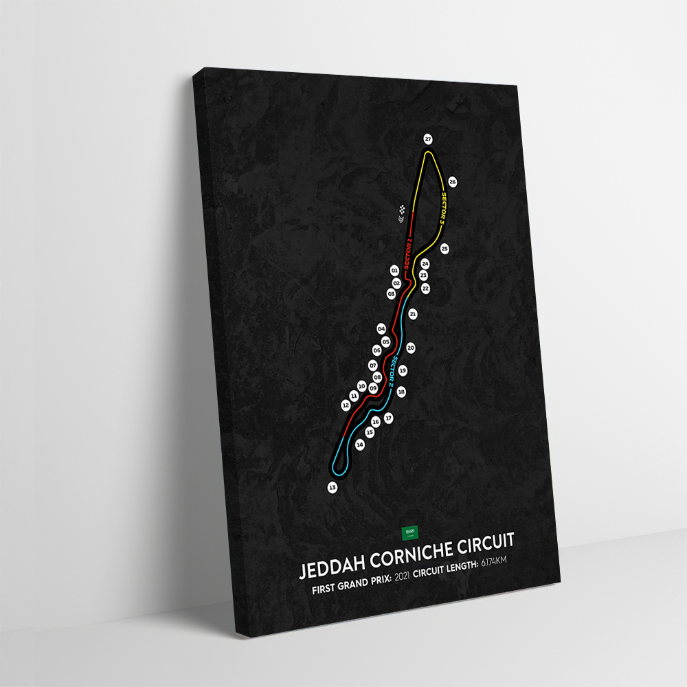 Jeddah Circuit Printing Poster - Home Decor Jeddah 评论和价格