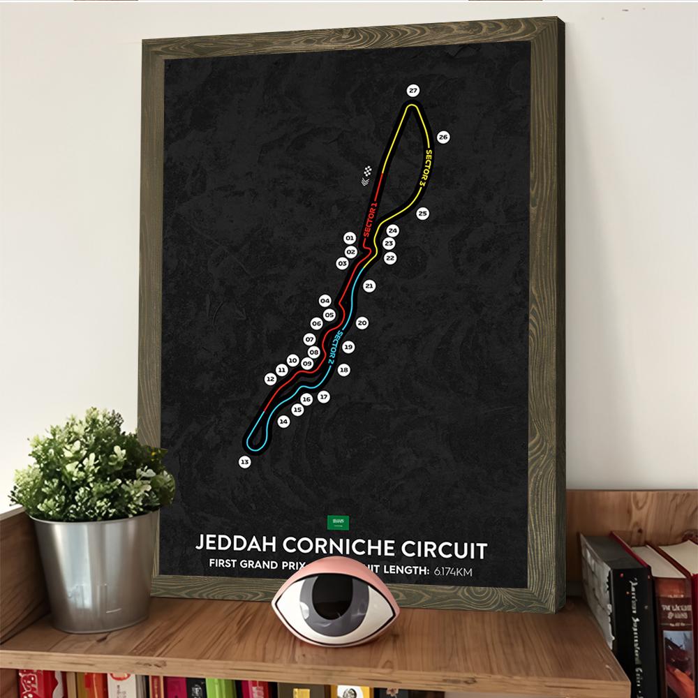 Jeddah Circuit Printing Poster - Home Decor Jeddah 评论和价格