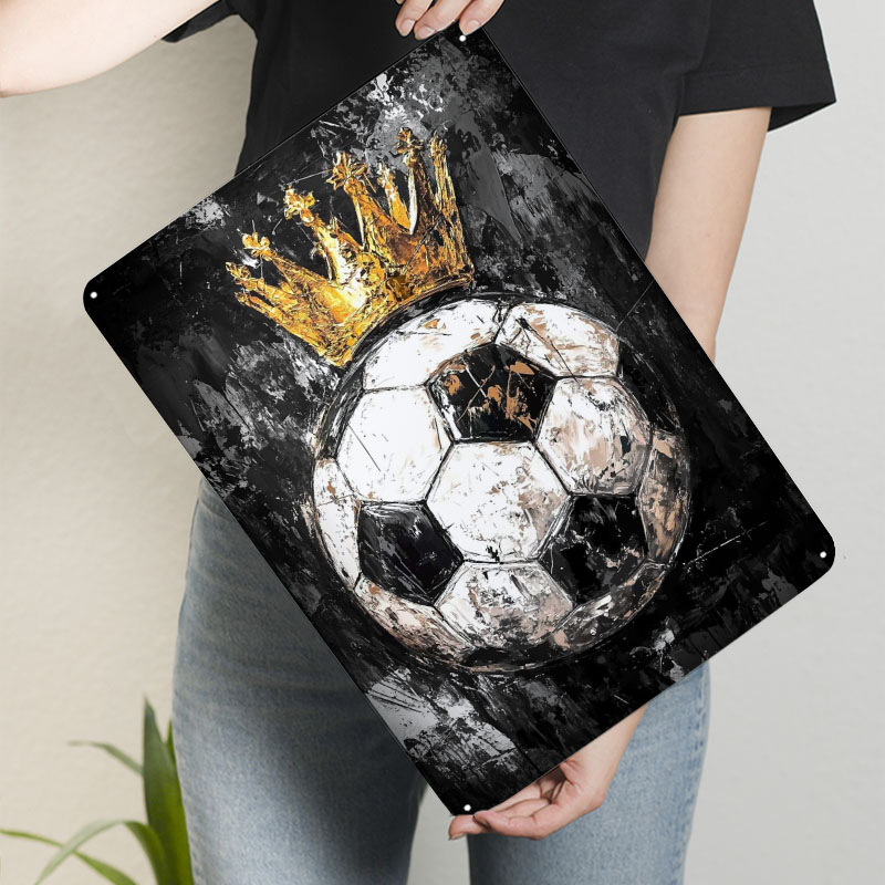 Soccer King Vector Art Tinplat - Home Decor Vector 评论和价格