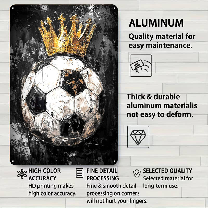 Soccer King Vector Art Tinplat - Home Decor Vector 评论和价格