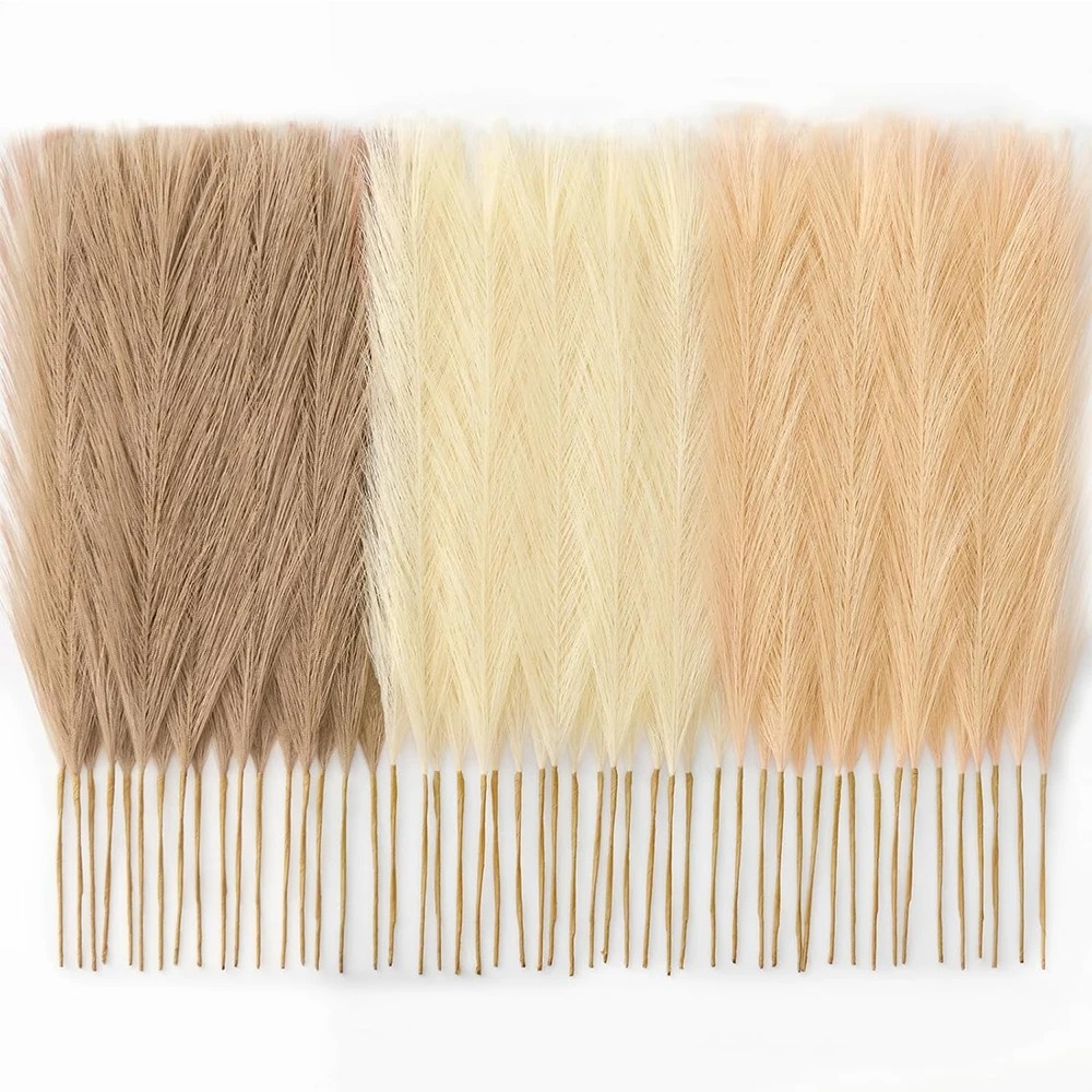 15Pcs Pampas Grass Realistic A - Pampas Grass Decor 评论和价格
