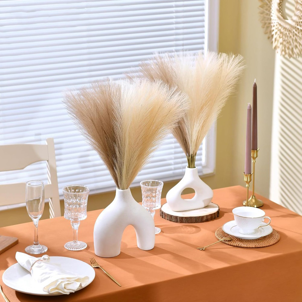 15Pcs Pampas Grass Realistic A - Pampas Grass Decor 评论和价格