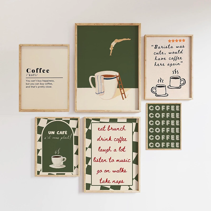 Abstract Funny Coffee Club Ser - Home Decor Trends 评论和价格