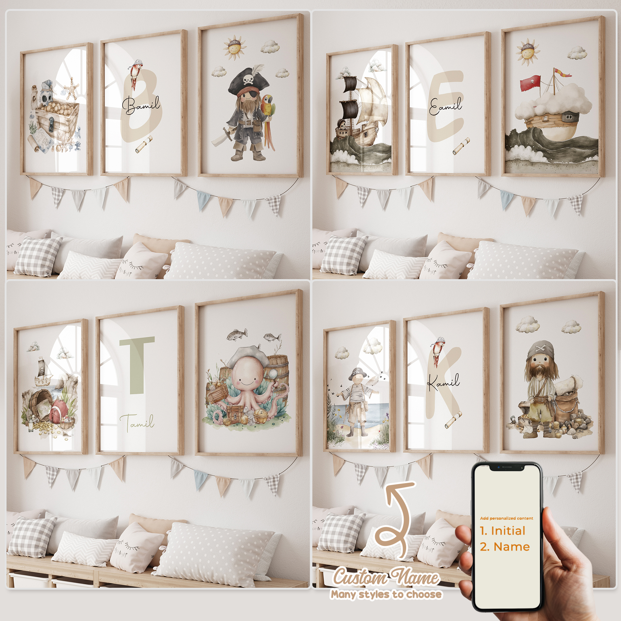 3pcs Personalized Custom Name  - Home Decor Canvas 评论和价格