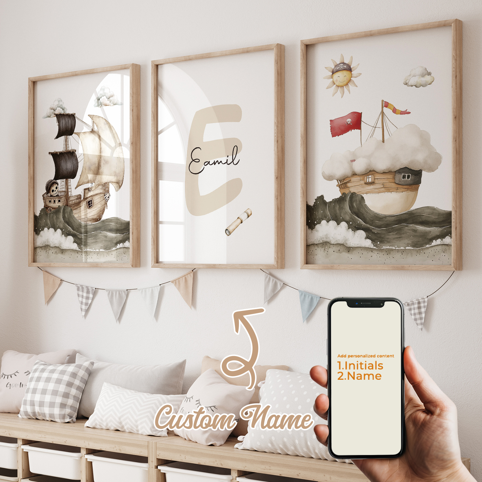 3pcs Personalized Custom Name  - Home Decor Canvas 评论和价格