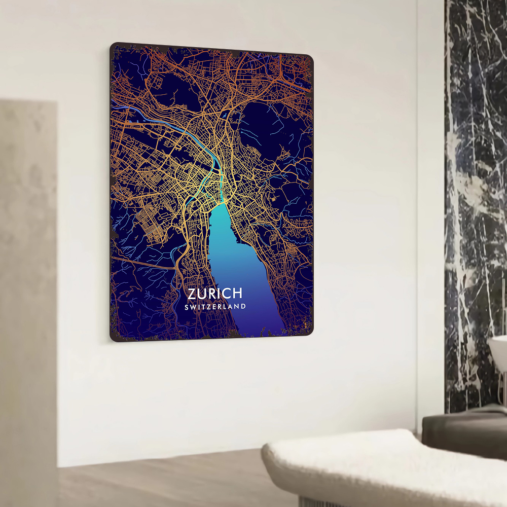Zurich Switzerland City Map Me - Home Decor Zurich 评论和价格