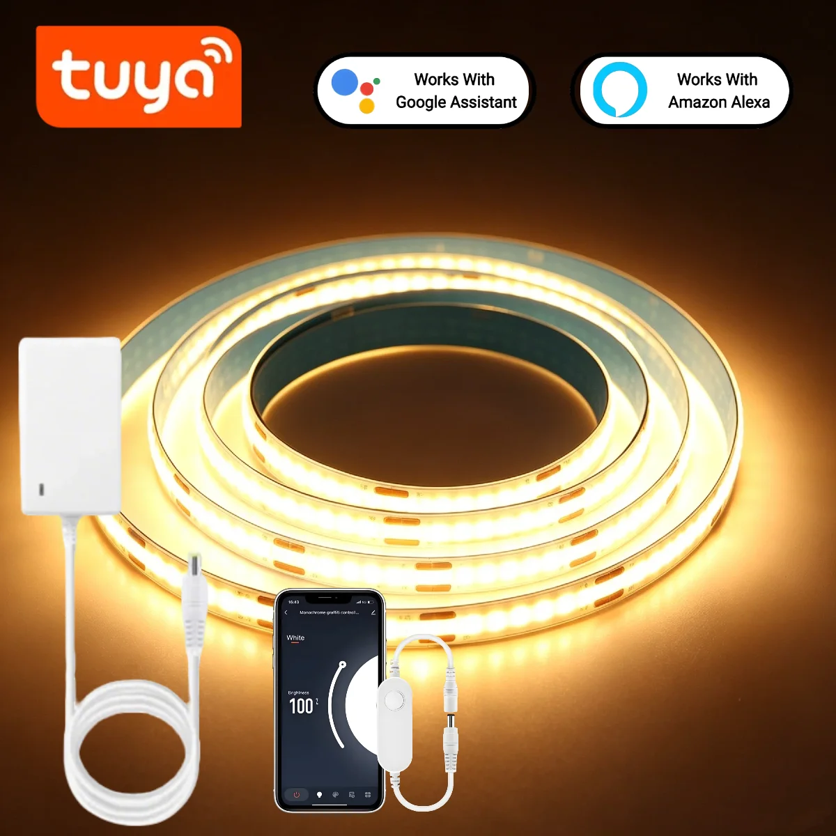 Tuya Smart COB LED Strip Light - Home Decor App Free 评论和价格