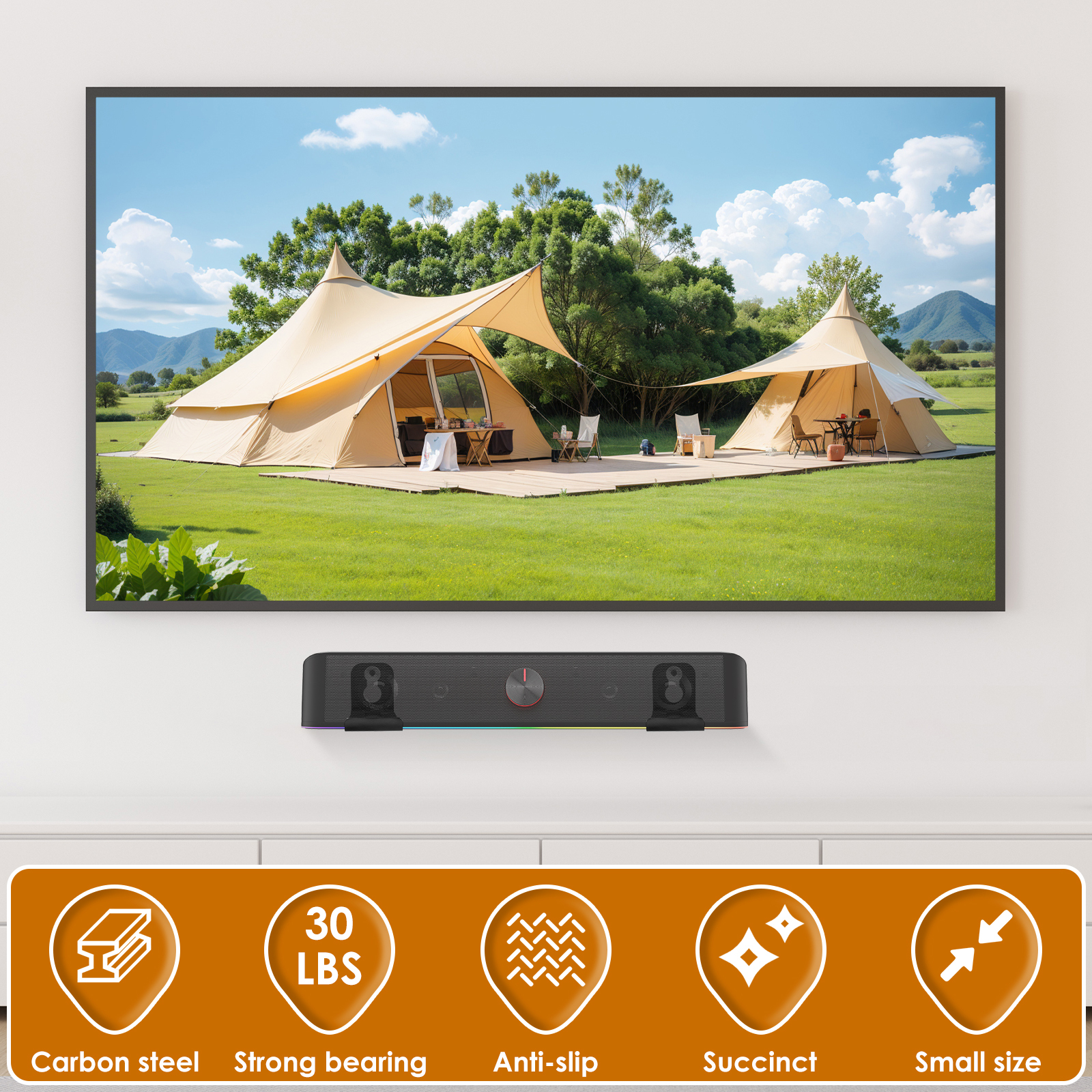 2Pcs Soundbar Speaker Stands W - Home Decor Solution 评论和价格