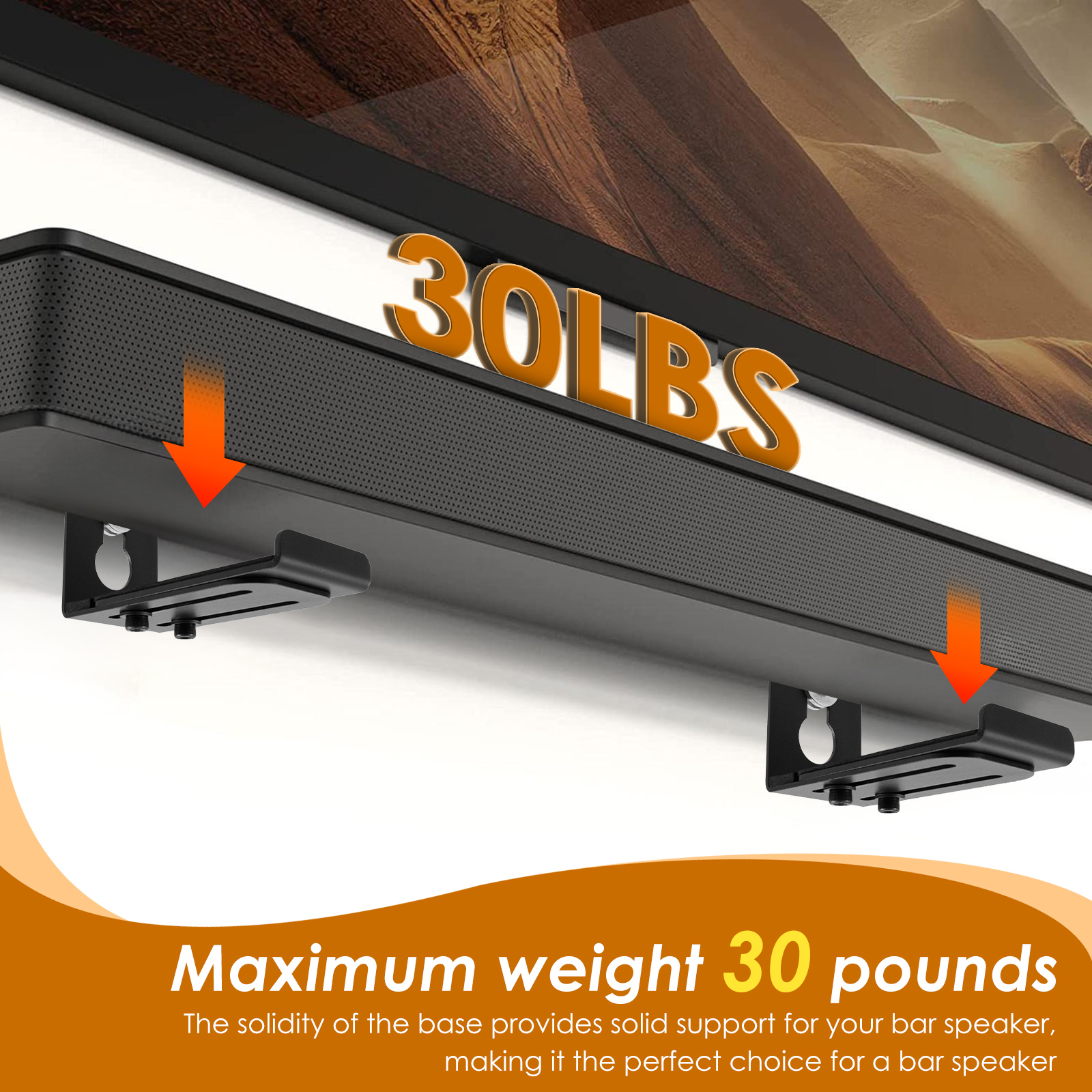 2Pcs Soundbar Speaker Stands W - Home Decor Solution 评论和价格