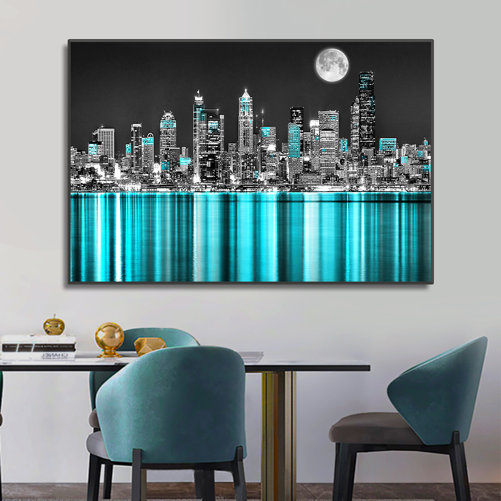New York Urban Skyline Landsca - Home Decor New York 评论和价格