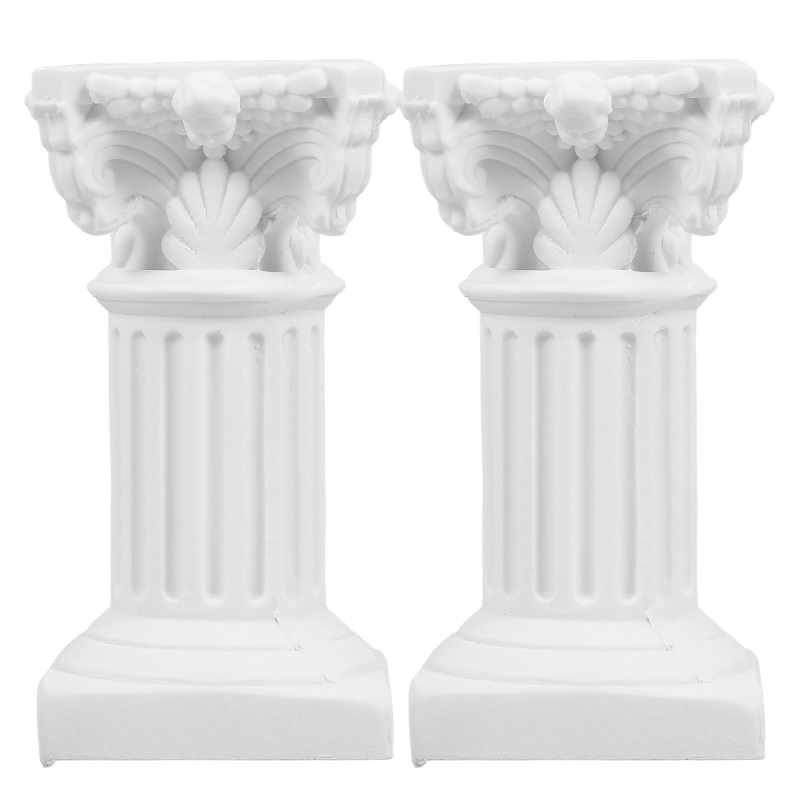 2Pcs Resin Holder Roman Pillar - Home Decor Resin 评论和价格