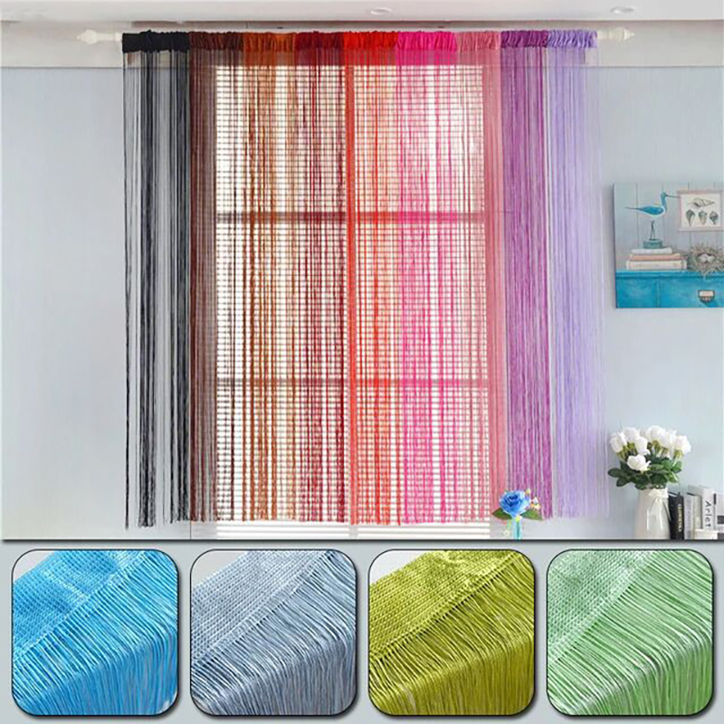 Multi-color Thread Line Curtai - Home Decor Window Blinds 评论和价格