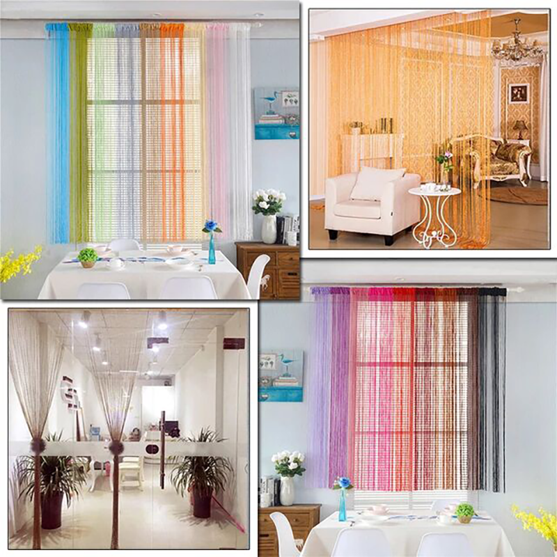 Multi-color Thread Line Curtai - Home Decor Window Blinds 评论和价格