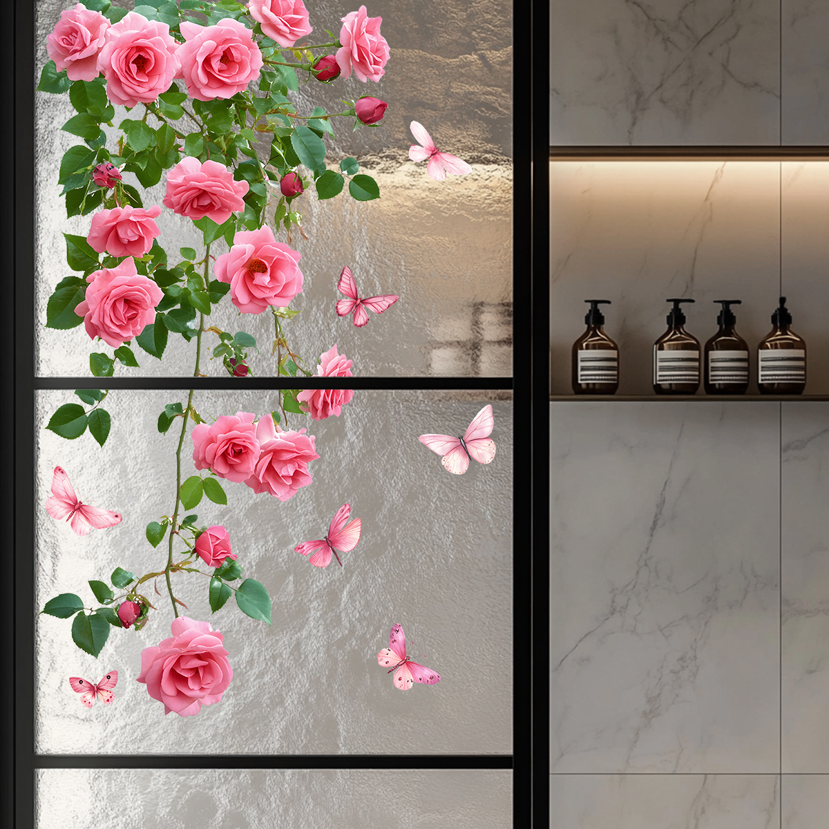 1PC Flower Vine Window Decal P - Home Decor Window Blinds 评论和价格