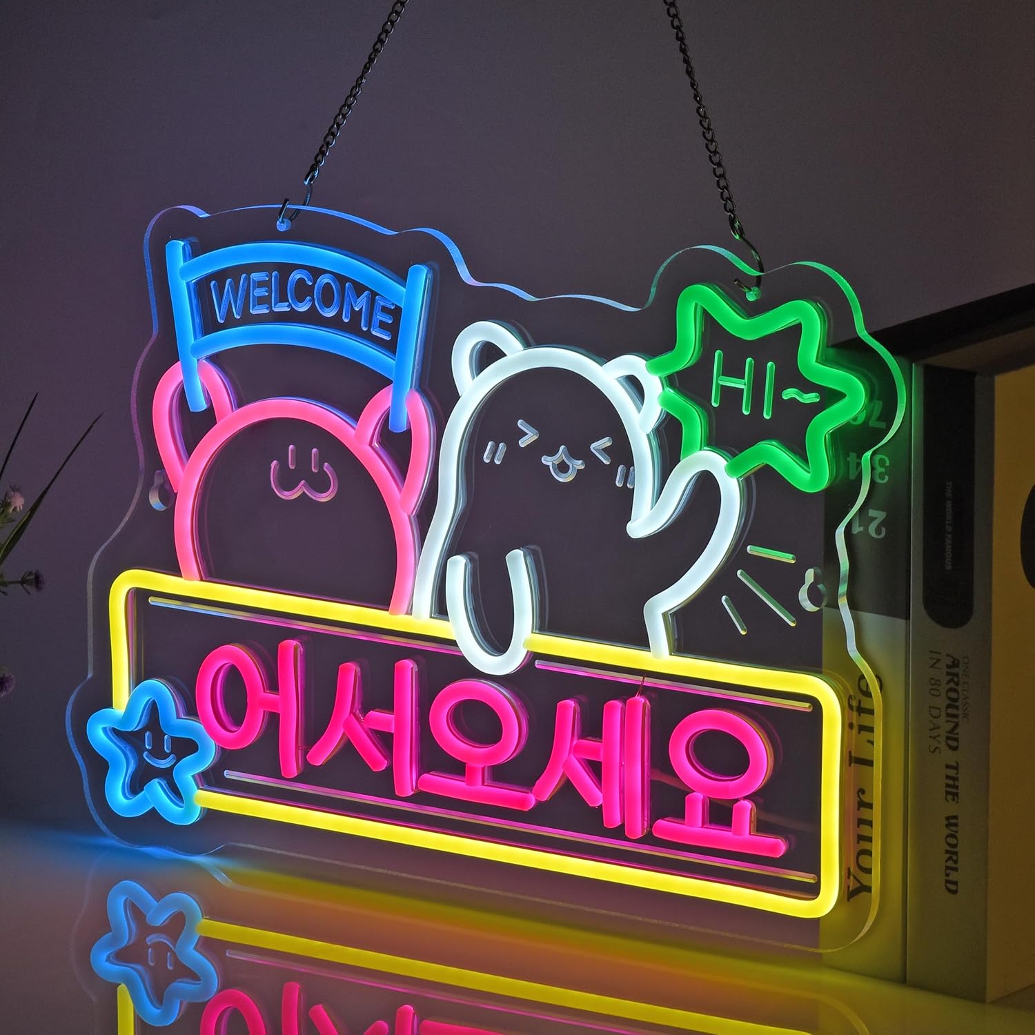 Welcome Neon Sign Korean Store - Home Decor Market 评论和价格
