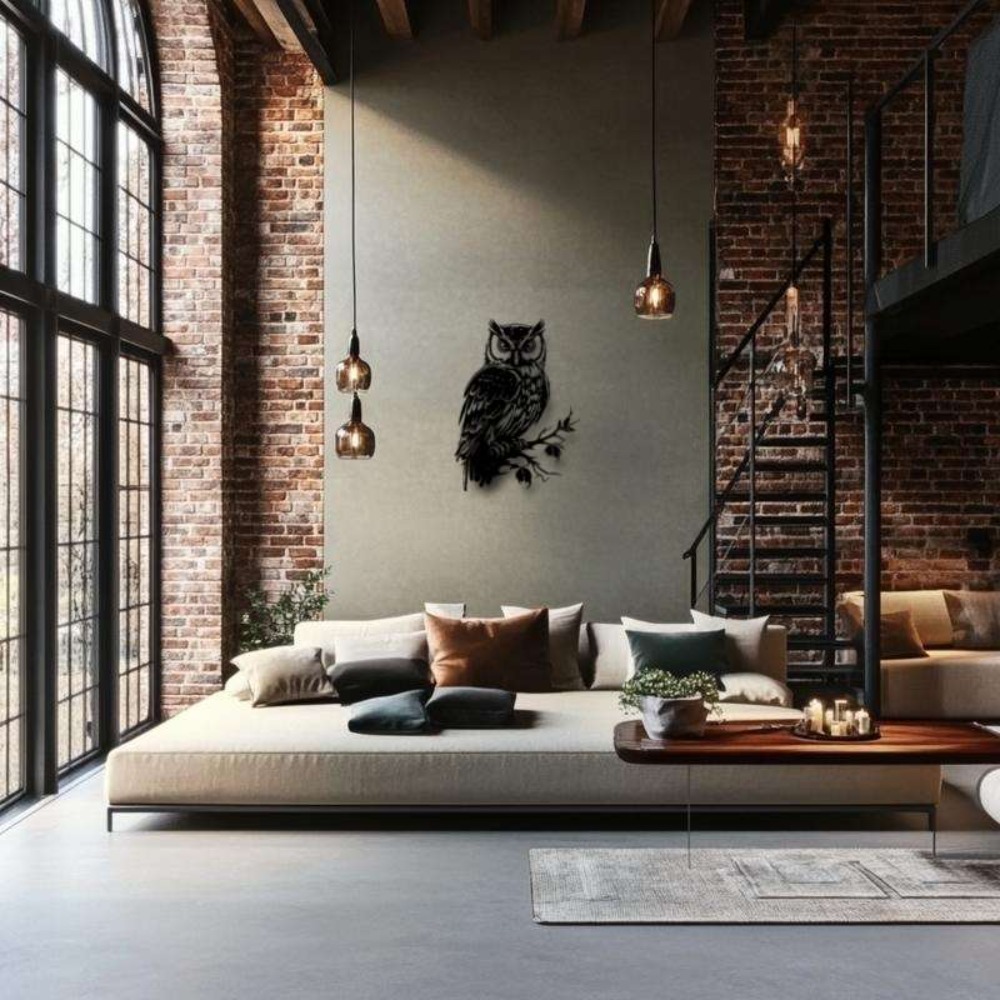 Metal Wall Art Owl Statue 1pc: - Home Decor Quirky 评论和价格