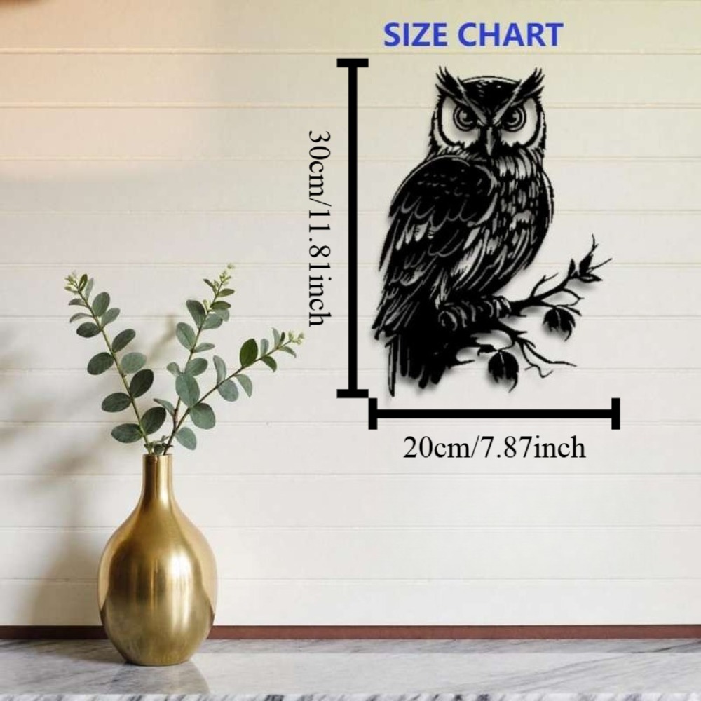 Metal Wall Art Owl Statue 1pc: - Home Decor Quirky 评论和价格