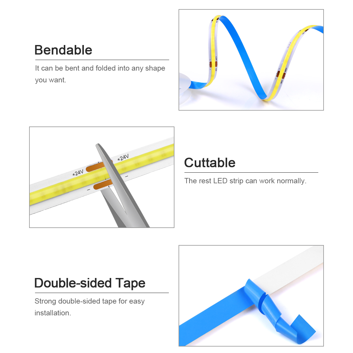 3M 5M 10M 24V COB LED Strip Li - Home Decor App Free 评论和价格