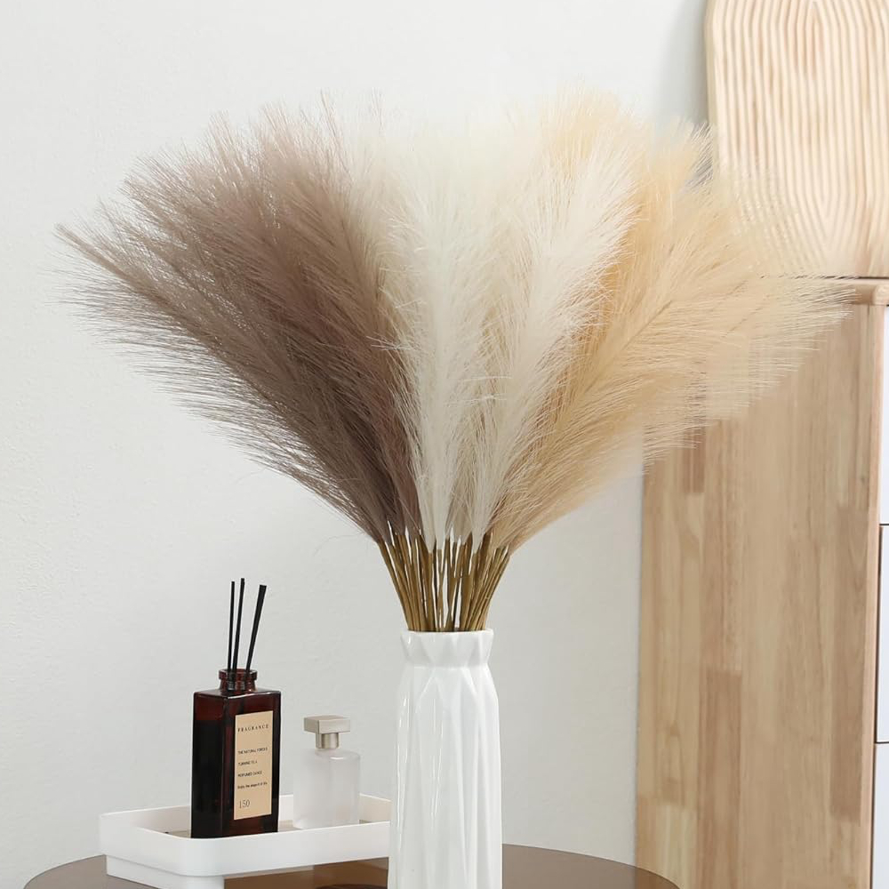 15/20Pcs 55CM Artificial Pampa - Pampas Grass Decor 评论和价格