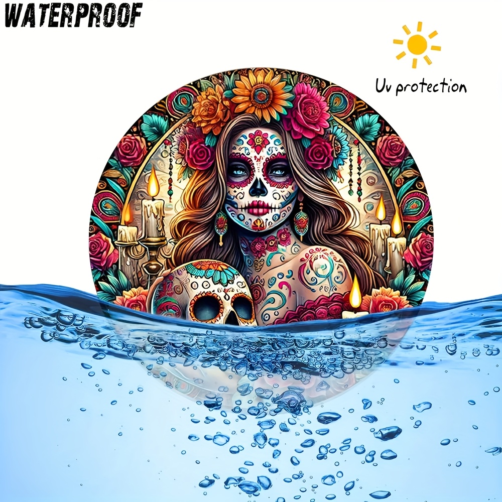 Mexican Sugar Skull Round Alum - Home Decor Interior 评论和价格