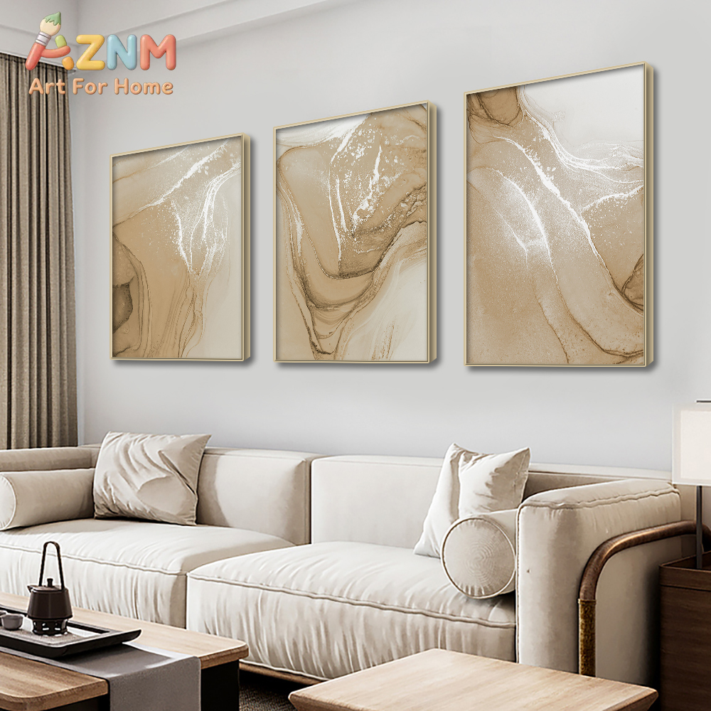 Boho Beige Marble Abstract Wal - Home Decor Interior 评论和价格