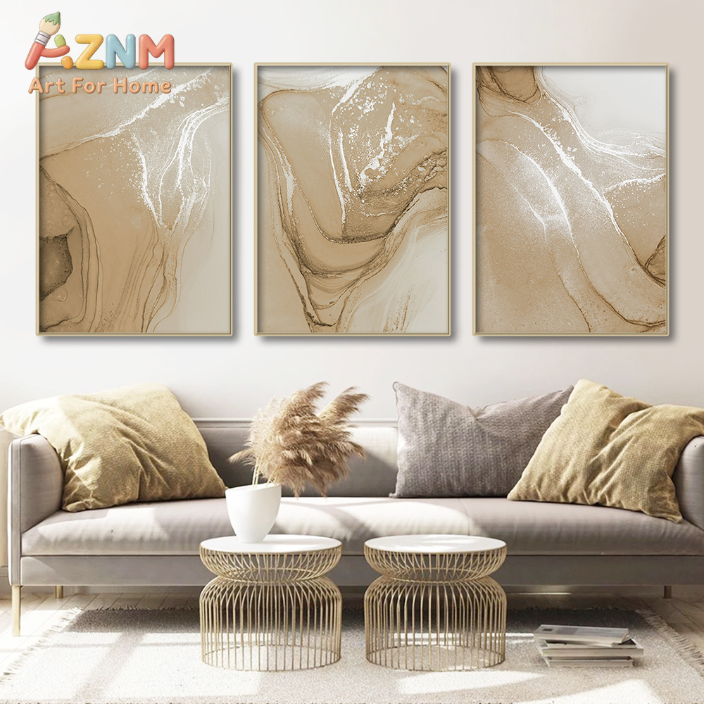 Boho Beige Marble Abstract Wal - Home Decor Interior 评论和价格