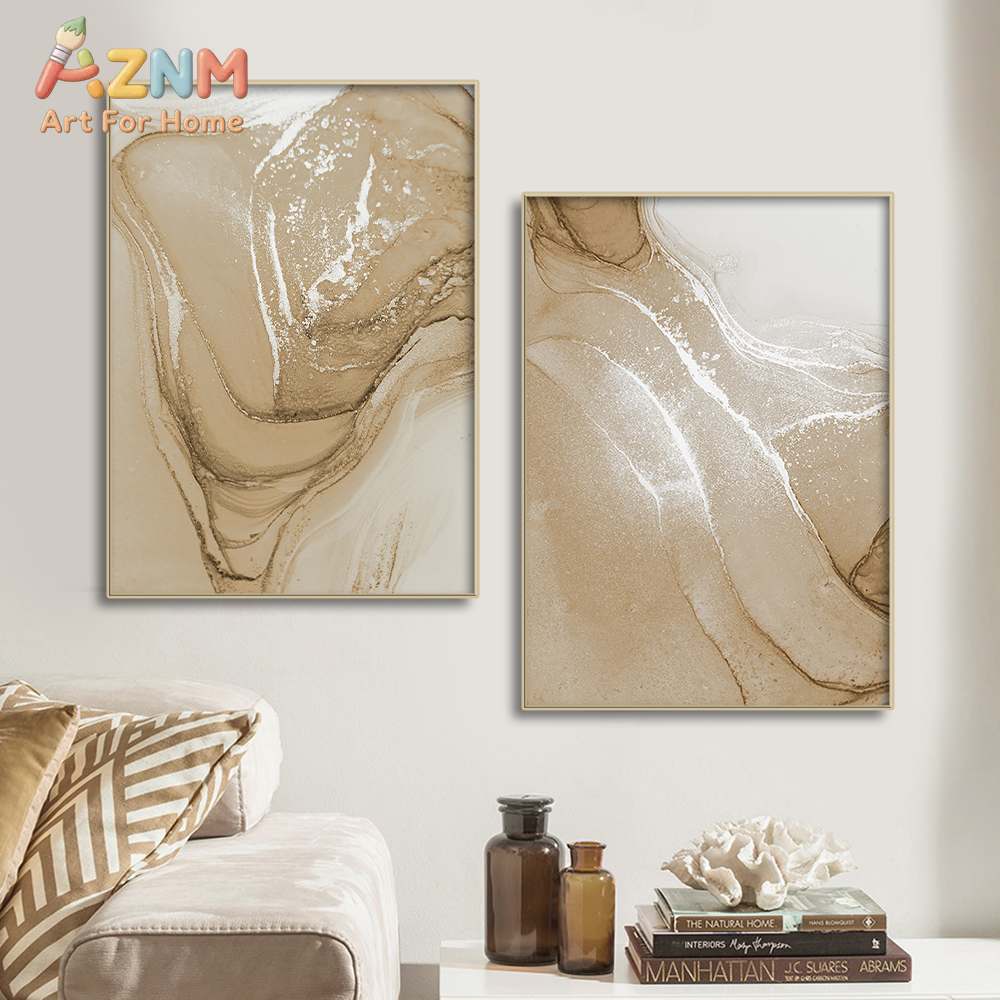 Boho Beige Marble Abstract Wal - Home Decor Interior 评论和价格