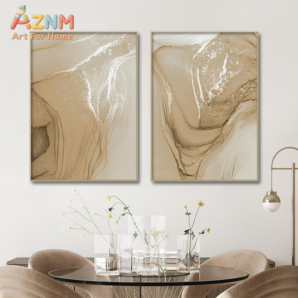 Boho Beige Marble Abstract Wal - Home Decor Interior 评论和价格