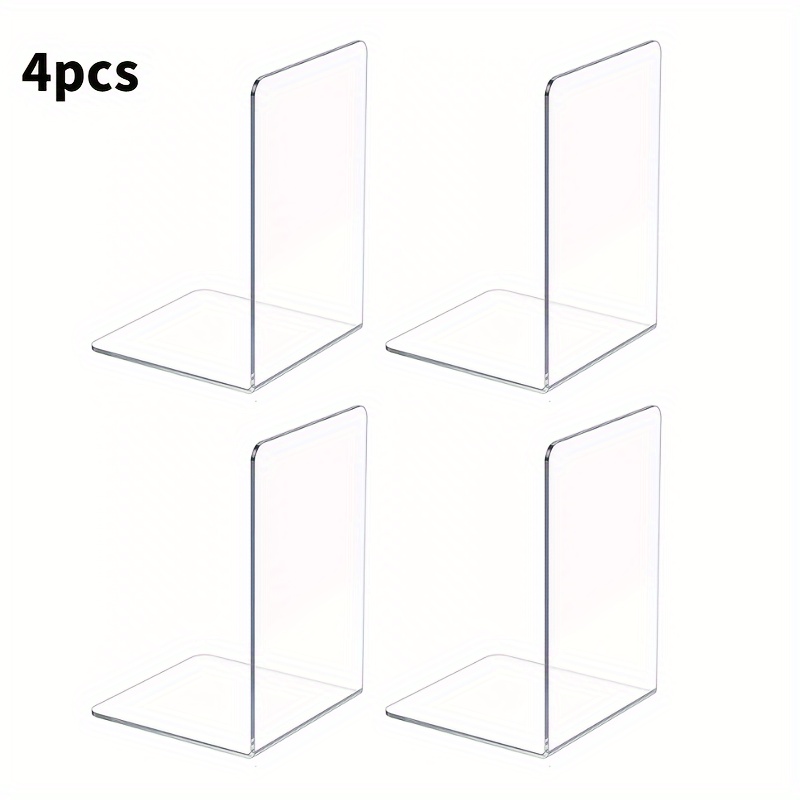 4pcs Set Clear Acrylic Bookend - Aesthetic Bookend 评论和价格