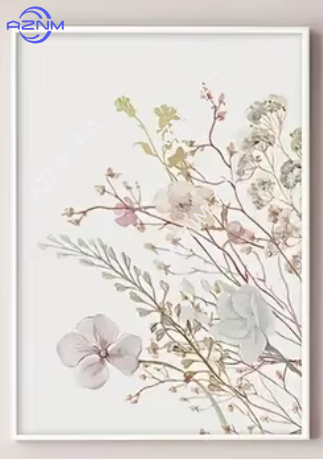 1PC/3PCS Pink Floral Canvas Ar - Home Decor Interior 评论和价格