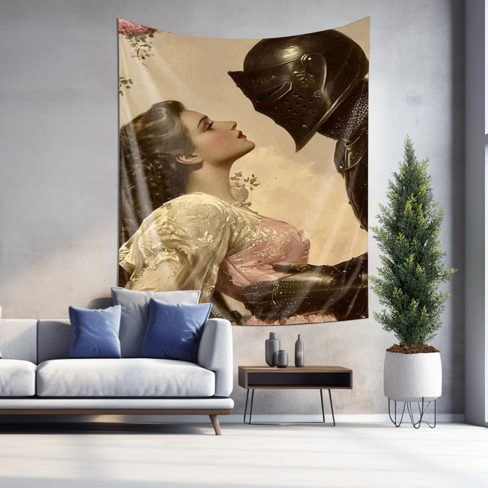 Elegant Knight and Lady Tapest - Home Decor Medieval 评论和价格