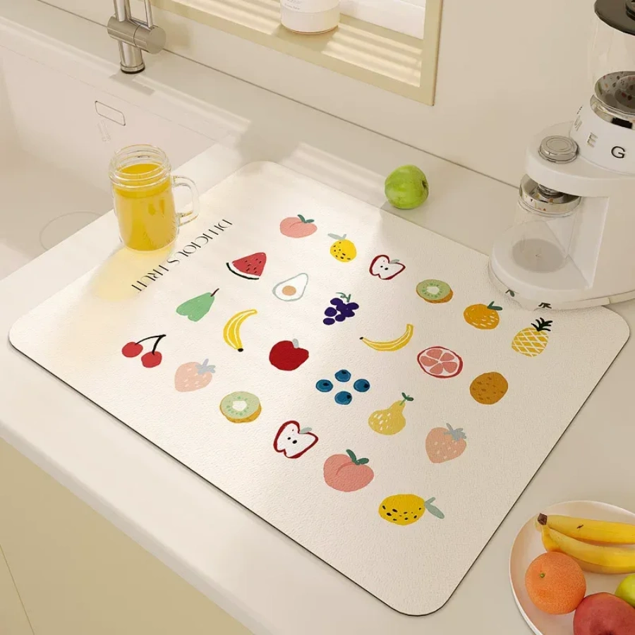 Cute Fruit Design Draining Mat - Home Decor Design Ideas 评论和价格