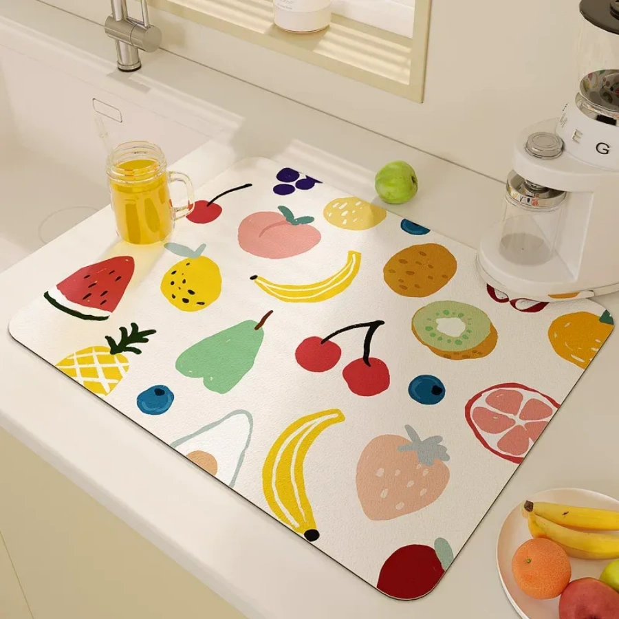 Cute Fruit Design Draining Mat - Home Decor Design Ideas 评论和价格